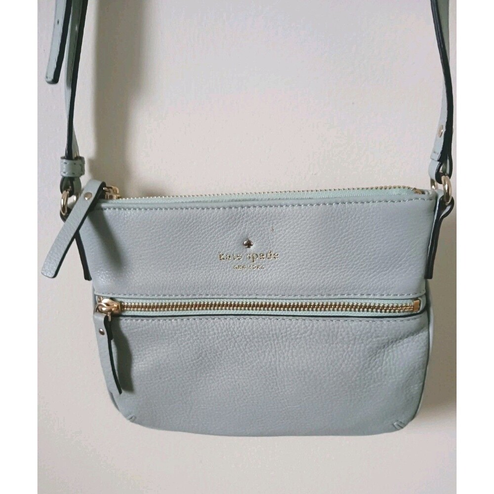 Kate Spade Pebbled Mint‎ Green Leather Crossbody Bag - Picture 2 of 8